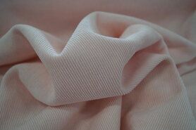 Polyester en elastan stoffen - Ribcord stof - lichte stretch - lichtroze - 1576-012
