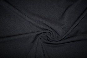 Zwarte stoffen - Tricot stof - light scuba crepe - zwart - 0692-999