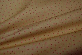 Okergele stoffen - Katoen stof - charming dots licht - oker - 5930-002