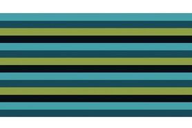 Boorden / Manchetten - NB 10665-024 boord / manchet gestreept turquoise/petrol/appelgroen/donkerblauw