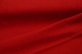 Rok stoffen - Ribcord stof - grof - rood - 3044-015