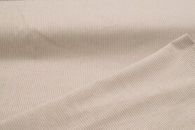 Meubelstoffen outlet - Ribcord stof - grof - beige - 3044-052