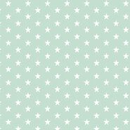 katoenen stoffen met ster - ByPoppy19 4955-011 Baumwolle little stars mint