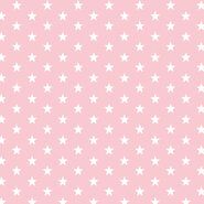 katoenen stoffen met ster - Katoen stof - little stars - roze - 4955-012