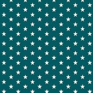 katoenen stoffen met ster - Katoen stof - little stars - zeegroen - 4955-023
