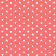 Ster motief stoffen - Katoen stof - little stars - koraal - 4955-024