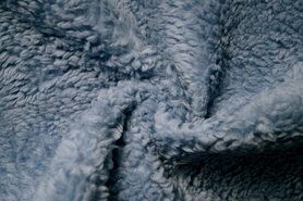 Fur bont stoffen - RS0034-004 Teddy katoen blauw