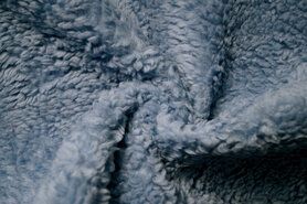 Sweaterstoffen - RS0034-004 Teddy katoen blauw