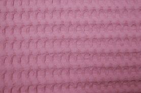 Roze Ledikantdeken stoffen - Wafelkatoen stof - grof - blush - 11705-014