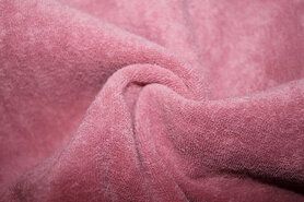 Roze stoffen - Badstof - Rekbare badstof - oudroze - 11707-014