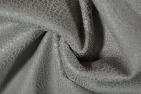 Grijze stoffen - Kunstleer stof - Unique leather - grijs - 0541-950