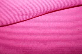 Katoen, polyester, elastan stoffen - Tricot stof - Cottoman ribbel - fuchsia - 0592-875