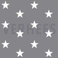 Baumwollstoffe - ByPoppy19 4954-013 Baumwolle Stars grau