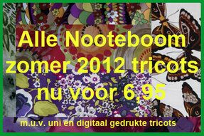 Nooteboom tricots 6,95, rest 25% korting