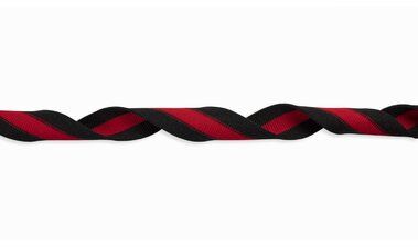 -Galonband streep zwart/rood 30mm (XSS11-015) - Galonband streep zwart/rood 30mm (XSS11-015)