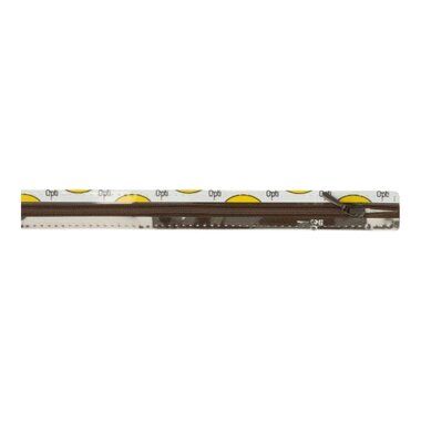 -Optilon fijne kunststof rits donkerbruin 22 cm 0881 - Optilon fijne kunststof rits donkerbruin 22 cm 0881