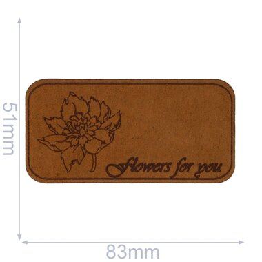 -Applicatie Flowers For You Leer Gelaserd 10232993 - Applicatie Flowers For You Leer Gelaserd 10232993