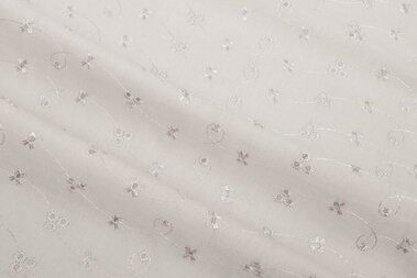 -Broderie stof - ecru - 0157-020 - Broderie stof - ecru - 0157-020