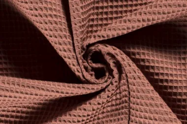-Katoen stof - wafelkatoen - roodhout - 2903-014 - Katoen stof - wafelkatoen - roodhout - 2903-014