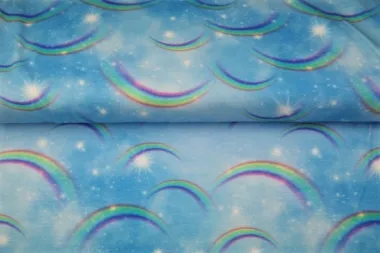 Jersey Stoff digitaler Regenbogen blau 21271-09