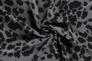 -Viscose stof - dierenprint - grijs - 18274-063 - Viscose stof - dierenprint - grijs - 18274-063 