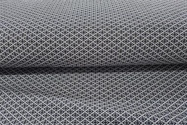 -Stretch stof - bengaline jacquard - abstract - blauw - 19128-008 - Stretch stof - bengaline jacquard - abstract - blauw - 19128-008