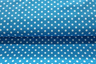 -Katoen stof - stippen - turquoise - 5570-004 - Katoen stof - stippen - turquoise - 5570-004