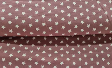 -Katoen stof - kleine sterretjes - donker roze - 1266-014 - Katoen stof - kleine sterretjes - donker roze - 1266-014