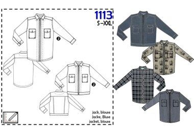 -It's a fits 1113: jas, blouse (mannen patroon) - It's a fits 1113: jas, blouse (mannen patroon)