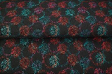 -Tricot stof - French terry - digitaal fantasie - zwart - 22500-99 - Tricot stof - French terry - digitaal fantasie - zwart - 22500-99