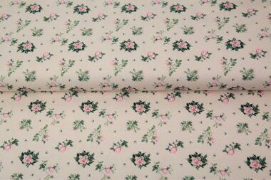 -Jersey Stoff - French Terry - digitale Blumen - off-white - 22545-02 - Jersey Stoff - French Terry - digitale Blumen - off-white - 22545-02