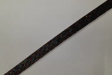 -Glitter elastiek 18 mm - multi - Glitter elastiek 18 mm - multi 