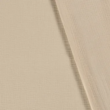 -Katoen stof - hydrofielstof - licht beige - 3001-151 - Katoen stof - hydrofielstof - licht beige - 3001-151