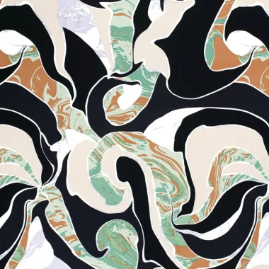-Viscose stof - abstract - kaki groen - 20158-027 - Viscose stof - abstract - kaki groen - 20158-027