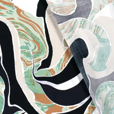 -Viscose stof - abstract - kaki groen - 20158-027 - Viscose stof - abstract - kaki groen - 20158-027