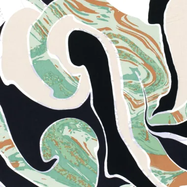 -Viscose stof - abstract - kaki groen - 20158-027 - Viscose stof - abstract - kaki groen - 20158-027