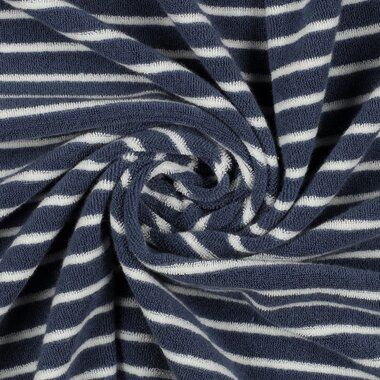 -Badstof - yarn dyed stripes - navy / off white - 22/4585-001 - Badstof - yarn dyed stripes - navy / off white - 22/4585-001