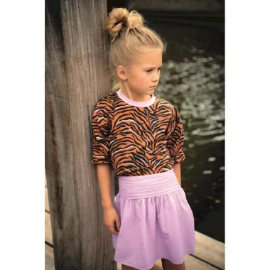 -Tricot stof - zebra - terra zwart lichtroze - 22/5623-083 - Tricot stof - zebra - terra zwart lichtroze - 22/5623-083