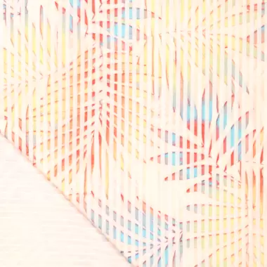 -Tricot stof - digitaal palm leaves - wit oranje - 20845-445 - Tricot stof - digitaal palm leaves - wit oranje - 20845-445