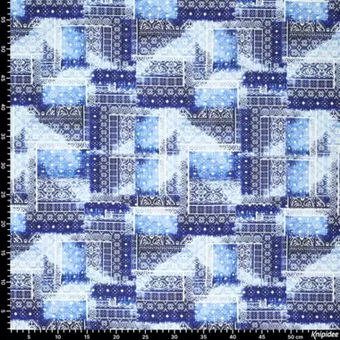 -Canvas stof - digitaal abstract - blauw - 20972-019 - Canvas stof - digitaal abstract - blauw - 20972-019