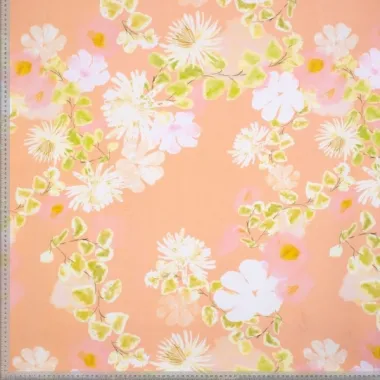 -Tencel stof - digitaal bloemen - zalm - 922763-91 - Tencel stof - digitaal bloemen - zalm - 922763-91