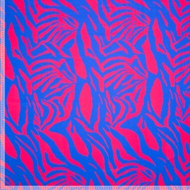 -Viskose Stoff - digitales Zebra - kobalt fuchsia - 922807-61 - Viskose Stoff - digitales Zebra - kobalt fuchsia - 922807-61