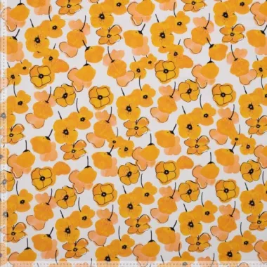 jojofuny Quilten 7 Stuks Bloem Stof Bundels Doe-het-zelf Quiltvierkant Voorgesneden Stof Om Te Naaien Oranje Naaistof Doe-het-zelf Stoffen Patchwork-vierkanten Kleding Stof Kleine Bloemen