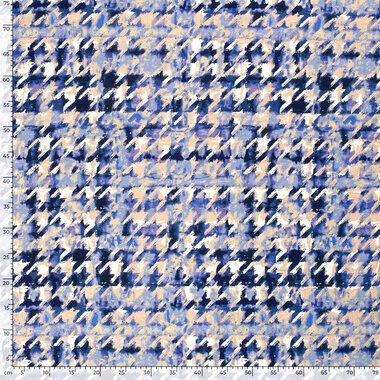 -Viscose stof - nylon twill - abstract - marine multi - 21032-008 - Viscose stof - nylon twill - abstract - marine multi - 21032-008