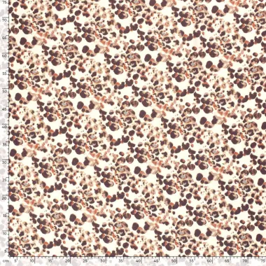 -Viscose stof - fantasie - bruin gebroken wit - 21046-051 - Viscose stof - fantasie - bruin gebroken wit - 21046-051