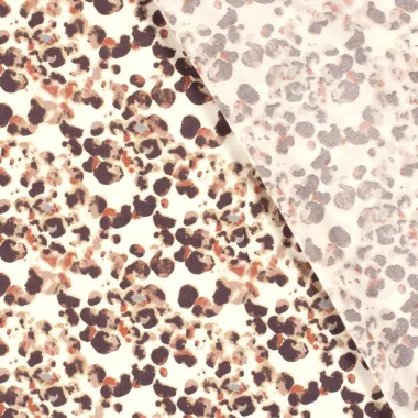 -Viscose stof - fantasie - bruin gebroken wit - 21046-051 - Viscose stof - fantasie - bruin gebroken wit - 21046-051