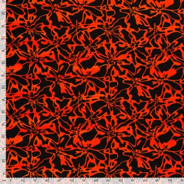-Tricot stof - abstract - oranje - 21103-036 - Tricot stof - abstract - oranje - 21103-036