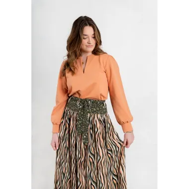 -Viscose stof - fantasie - army green - 5412-007 - Viscose stof - fantasie - army green - 5412-007