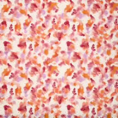 -Katoen stof - paint brush embroidery - rood multi - 20523-445 - Katoen stof - paint brush embroidery - rood multi - 20523-445