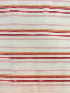 -Katoen stof - strepen - wit rood roze oranje - JT261 - Katoen stof - strepen - wit rood roze oranje - JT261